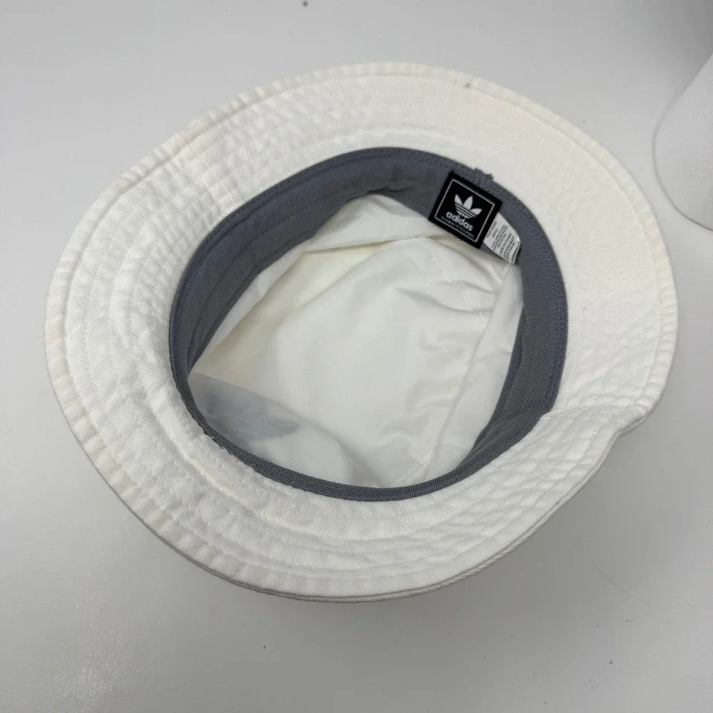 Adidas Originals Trefoil Bucket Hat White Cotton One Size OSFA RN 90288